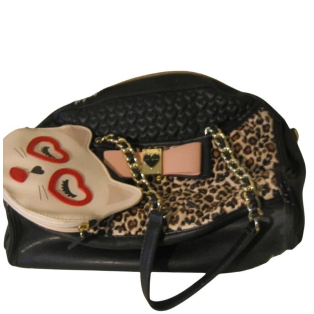 Betsy Johnson Purse and Kitty make up bag bundle
